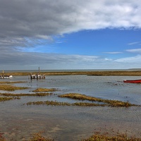 Buy canvas prints of High tide at Thornham by Gary Pearson