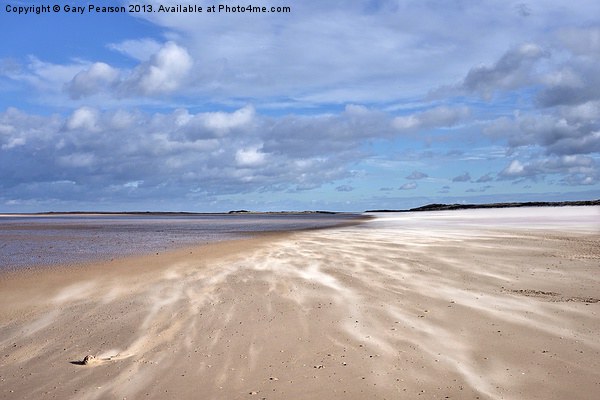 Brancaster beach sand storm Picture Board by Gary Pearson