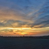 Buy canvas prints of Sunset over the Sandringham estate by Gary Pearson