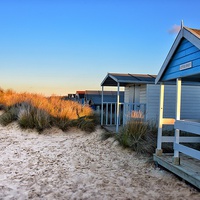 Buy canvas prints of Old Hunstanton beach huts by Gary Pearson