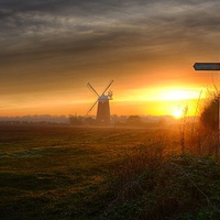 Buy canvas prints of Burnham Overy Staithe windmill #2 by Gary Pearson
