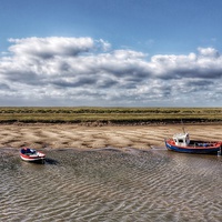 Buy canvas prints of Low tide Burnham Overy Staithe by Gary Pearson