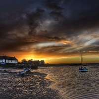 Buy canvas prints of Burnham Overy Staithe sunset by Gary Pearson