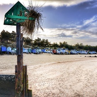 Buy canvas prints of Beach huts Wells next the sea by Gary Pearson
