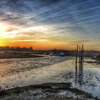 Buy canvas prints of The old coal barn Thornham by Gary Pearson
