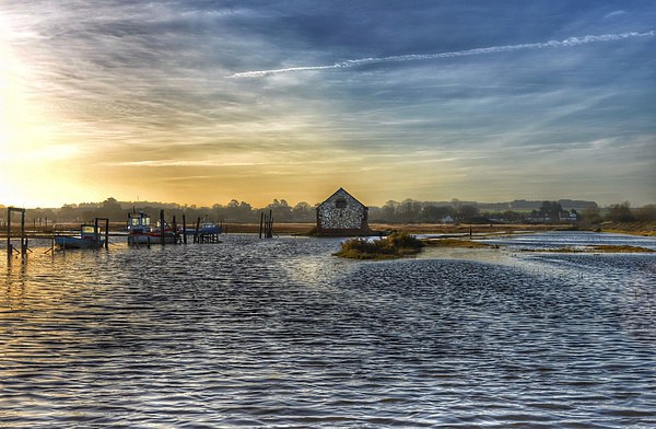 Thornham staithe high tide Picture Board by Gary Pearson