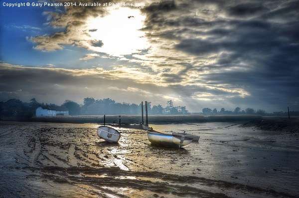 Low tide at Brancaster Staithe Picture Board by Gary Pearson