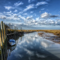 Buy canvas prints of Blakeney harbour Norfolk by Gary Pearson