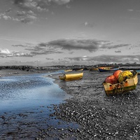 Buy canvas prints of Morstons colourful boats by Gary Pearson