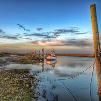 Buy canvas prints of High tide Thornham in Norfolk by Gary Pearson