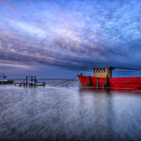 Buy canvas prints of Fishing boats at Thornham by Gary Pearson