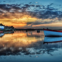 Buy canvas prints of High tide Burnham Overy Staithe by Gary Pearson