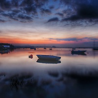 Buy canvas prints of Sunset reflections Burnham Overy Staithe by Gary Pearson