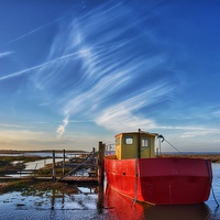 Buy canvas prints of Fishing boat at Thornham by Gary Pearson