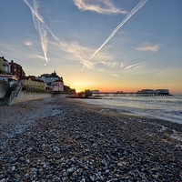 Buy canvas prints of Cromer beach and pier by Gary Pearson