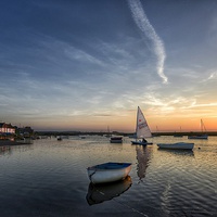 Buy canvas prints of Sailing home at sunset by Gary Pearson
