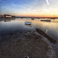 Buy canvas prints of Anchored at sunset by Gary Pearson