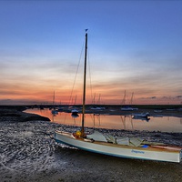 Buy canvas prints of  After the sunset Brancaster Staithe by Gary Pearson
