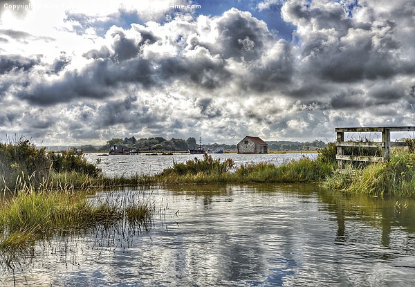 Spring high tide at Thornham Staithe Picture Board by Gary Pearson