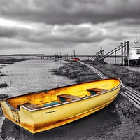 Buy canvas prints of Standing out at the staithe  by Gary Pearson