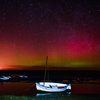 Buy canvas prints of  Aurora from Burnham Overy Staithe in Norfolk by Gary Pearson