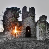 Buy canvas prints of  St Mary's church ruins Sandringham  by Gary Pearson