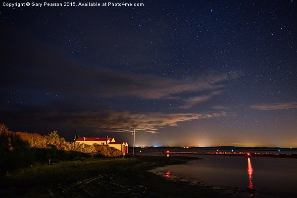 Wells lifeboat station under the stars Picture Board by Gary Pearson
