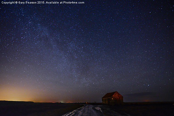  The old coal barn under the Milky Way Picture Board by Gary Pearson