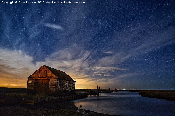  The old coal barn in Thornham under the star ligh Picture Board by Gary Pearson