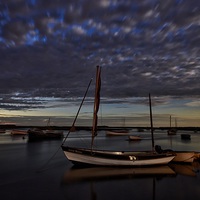 Buy canvas prints of Dusk at Burnham Overy Staithe by Gary Pearson