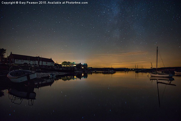 Stars and the Milky Way over Burnham Overy Staithe Picture Board by Gary Pearson