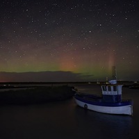 Buy canvas prints of  The Northern lights come to Brancaster Staithe 18 by Gary Pearson