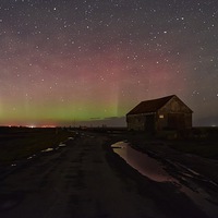 Buy canvas prints of  The Northern lights pay a rare visit to Thornham  by Gary Pearson