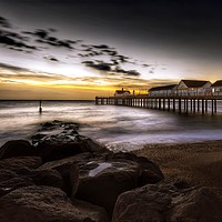 Buy canvas prints of Sunrise over Southwold pier 2 by Gary Pearson