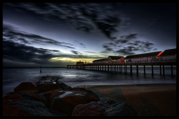 Between night and day - Southwold pier Picture Board by Gary Pearson