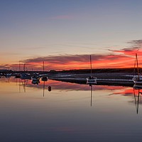 Buy canvas prints of Reflections of a beautiful sunset Burnham Overy by Gary Pearson