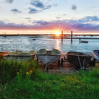 Buy canvas prints of Sunset at the Staithe by Gary Pearson