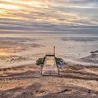 Buy canvas prints of Sunset on Heacham beach by Gary Pearson