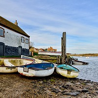 Buy canvas prints of Boats at Burnham Overy Staithe              by Gary Pearson