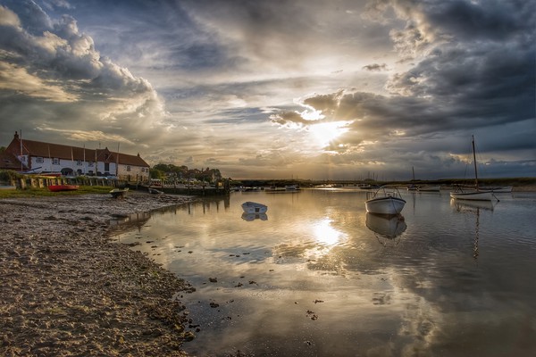 Reflections - Burnham Overy Staithe Picture Board by Gary Pearson