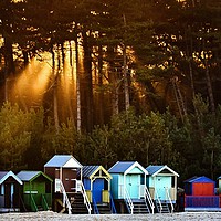Buy canvas prints of Beach huts on Wells beach by Gary Pearson