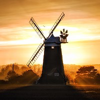 Buy canvas prints of Burnham Overy Staithe mill at sunset  by Gary Pearson