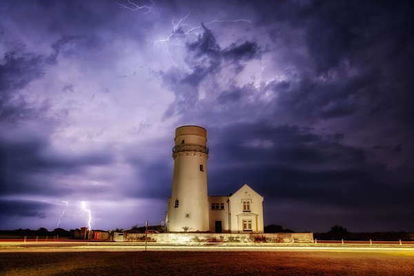 Lightning over the old lighthouse  Picture Board by Gary Pearson