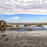 Buy canvas prints of High tide at Thornham in Norfolk by Gary Pearson