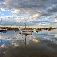 Buy canvas prints of Reflections at Brancaster Staithe in Norfolk by Gary Pearson