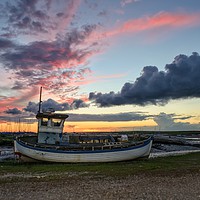 Buy canvas prints of Colours of sunset - Brancaster Staithe  by Gary Pearson