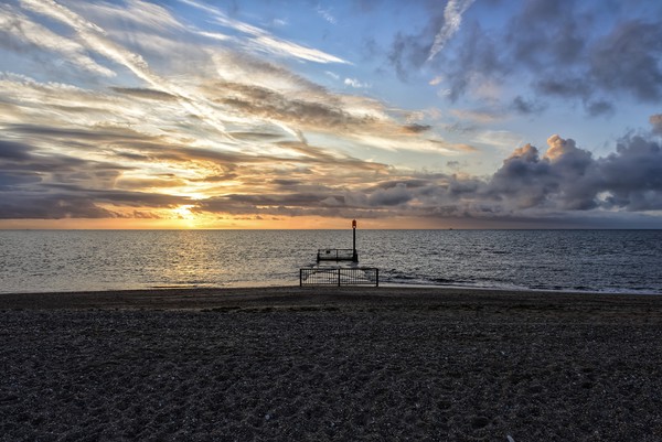 Sunset from Heacham South beach  Picture Board by Gary Pearson