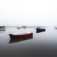Buy canvas prints of A calm misty morning at the Staithe  by Gary Pearson
