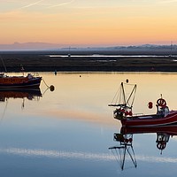Buy canvas prints of A beautiful sunrise over the harbour at Wells-next by Gary Pearson