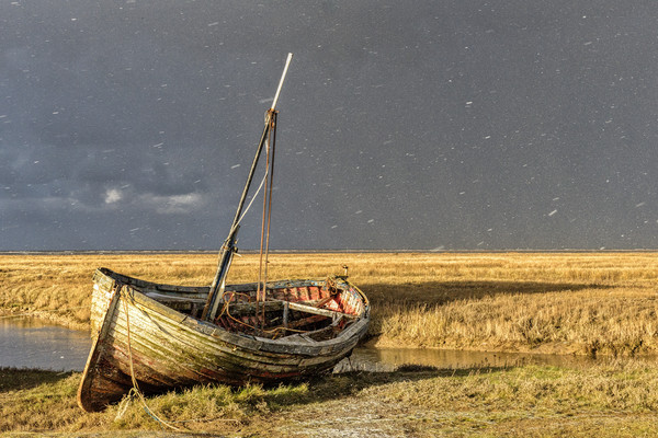 A Wintery scene at Thornham in Norfolk Picture Board by Gary Pearson